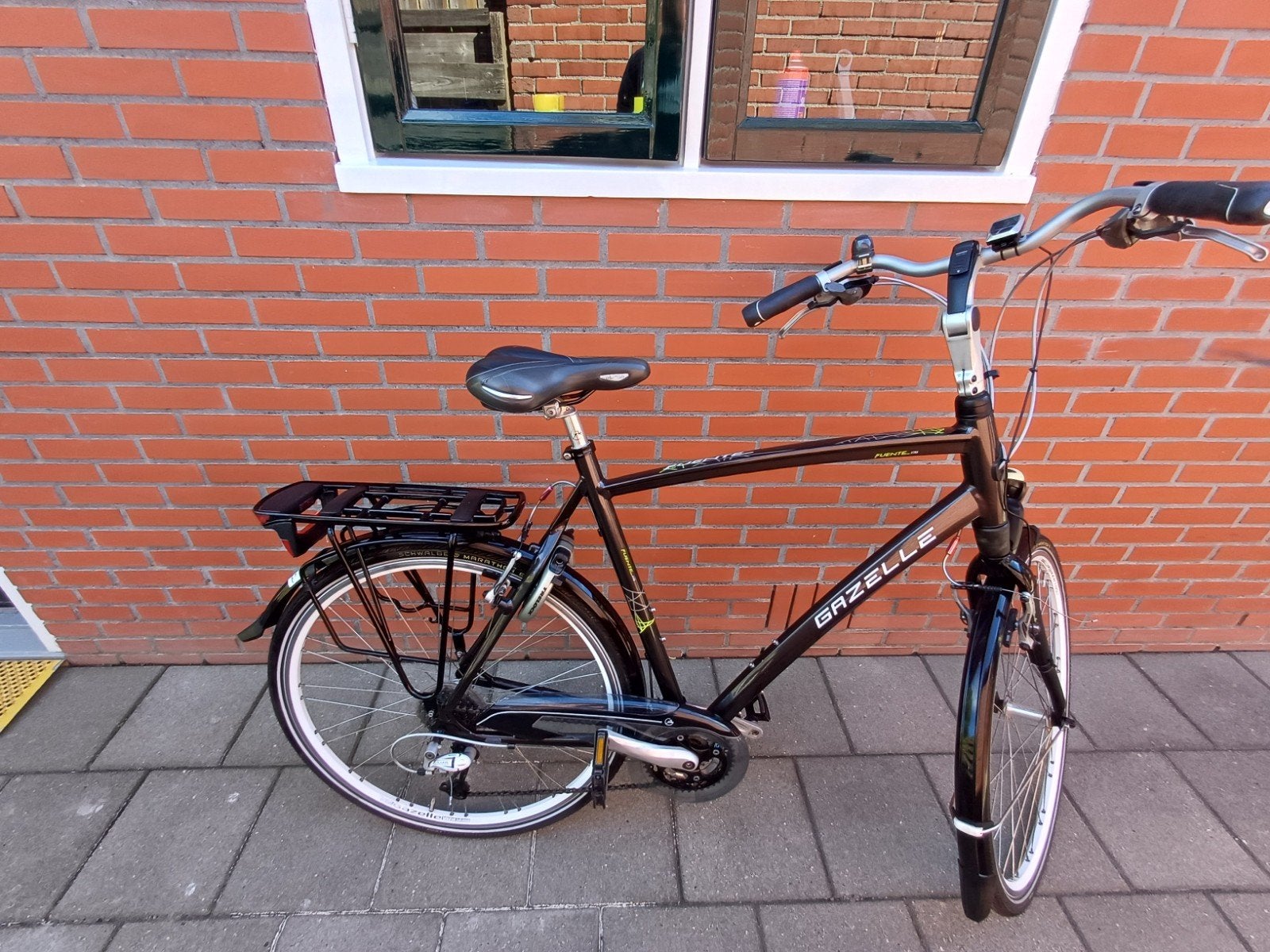 Gazelle Fuente Extra Herenfiets - Zo goed als nieuw, Fietsen en Brommers, Fietsen | Dames | Damesfietsen, Ophalen, Velgrem, Versnellingen