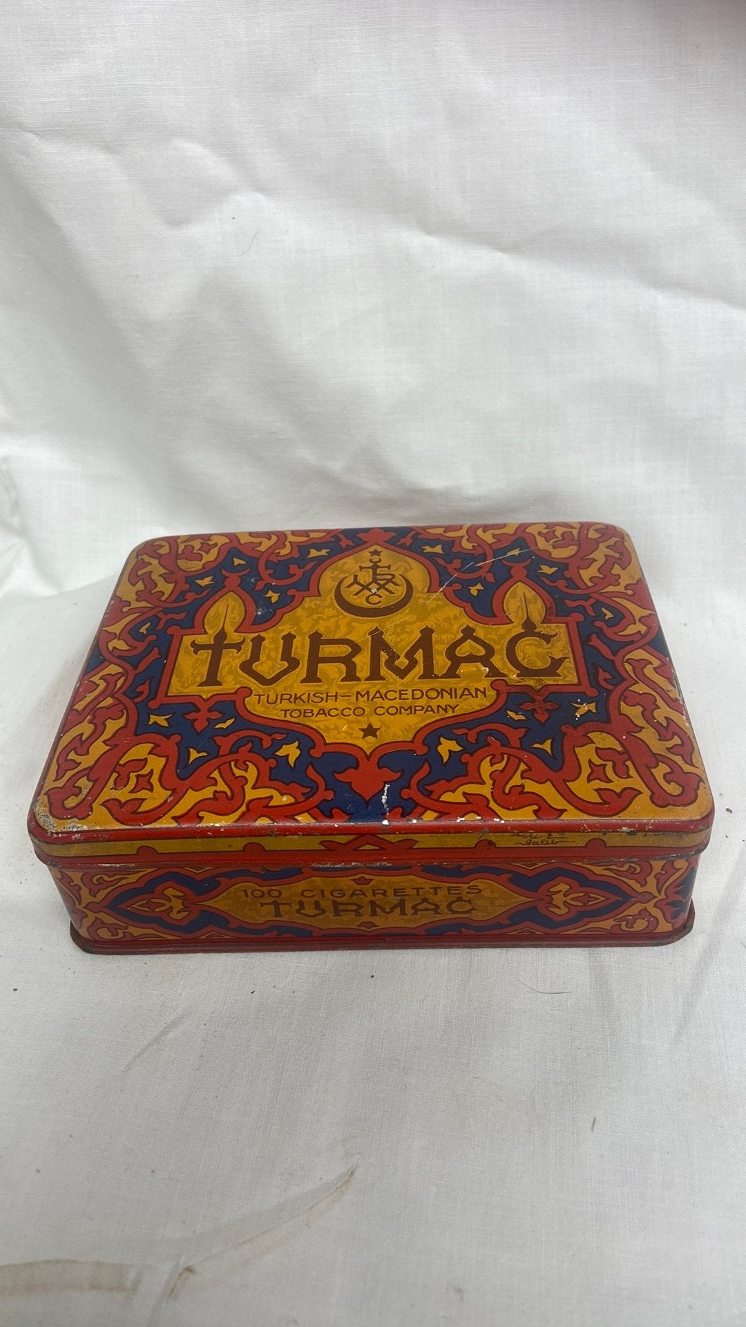 Vintage Turmac cigaretten blik, Ophalen of Verzenden, Zo goed als nieuw, Overige