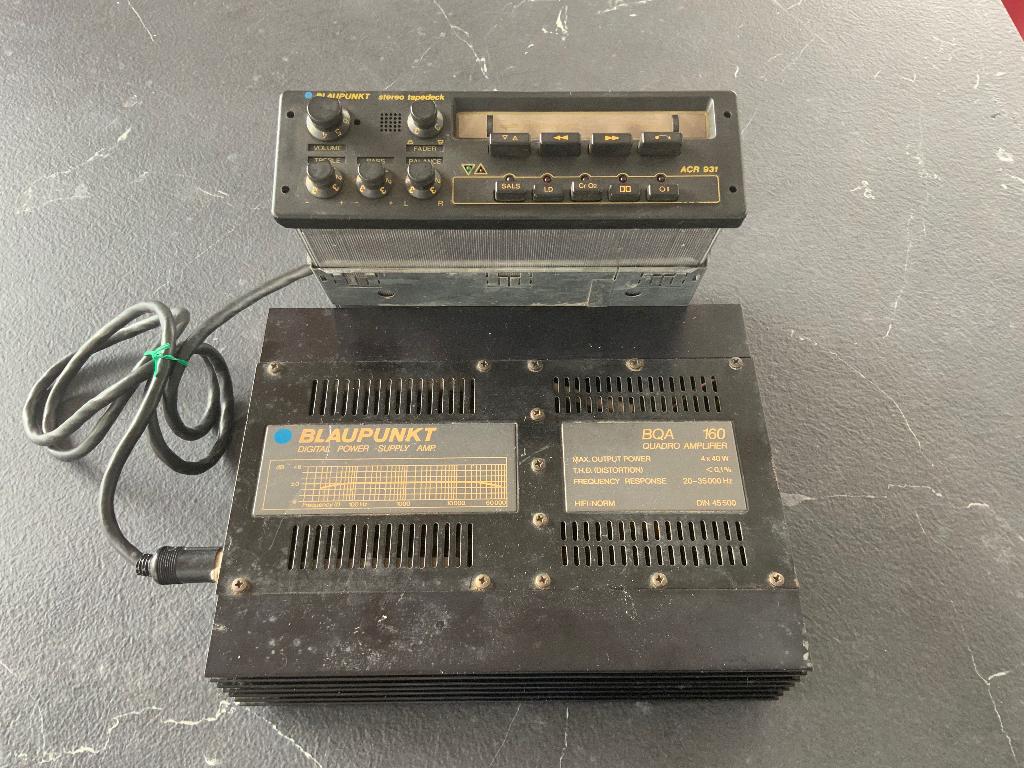 Blaupunkt casettespeler ACR 931 en BQA 160 Quadro versterker, Ophalen of Verzenden, Gebruikt