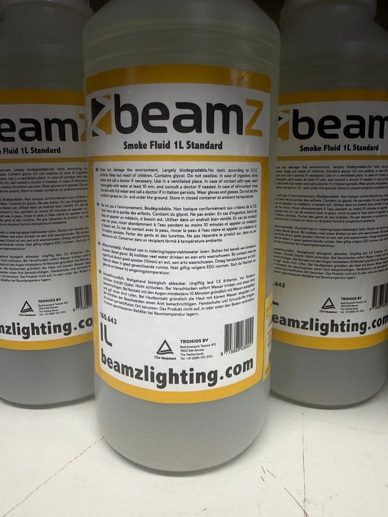 Beamz Rookvloeistof 3x 1 liter | in fles | 230565, Ophalen of Verzenden, Nieuw, Rookmachine