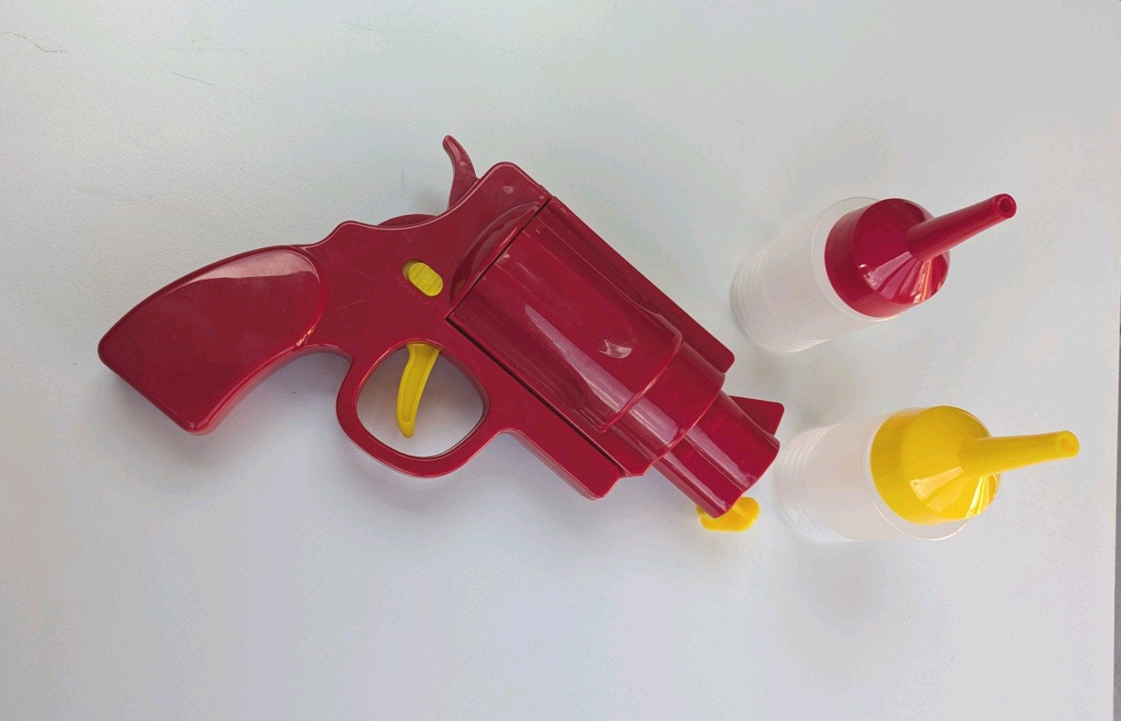 Sauspistool saus flesjes ketchup mayo, Ophalen of Verzenden, Zo goed als nieuw, Rood, Overige typen