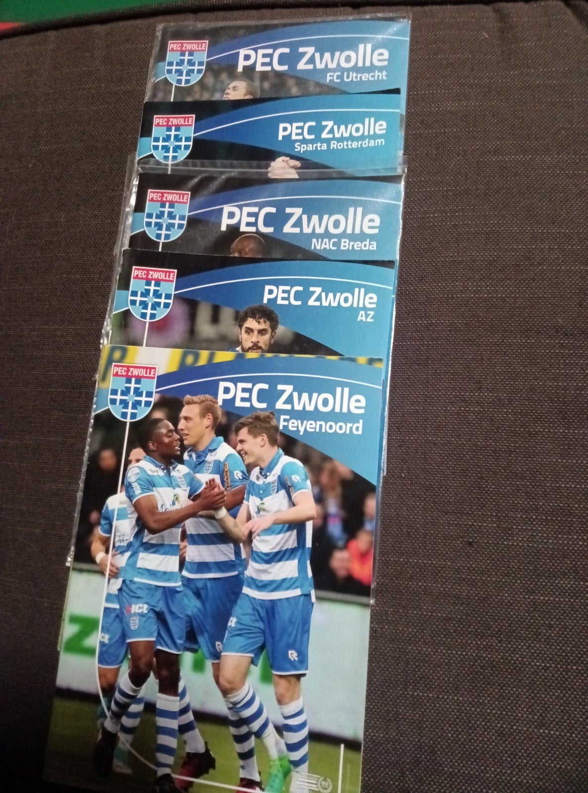5x PEC Zwolle programma boekjes- Diverse Clubs, Verzamelen, Ophalen of Verzenden, Gebruikt, Poster, Plaatje of Sticker
