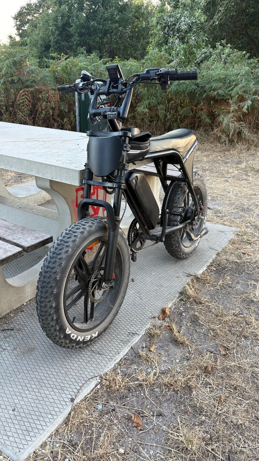 Custom V8 Fatbike - Krachtige E-bike met Dikke Banden, Gebruikt, Minder dan 47 cm, 30 tot 50 km per accu, Ophalen