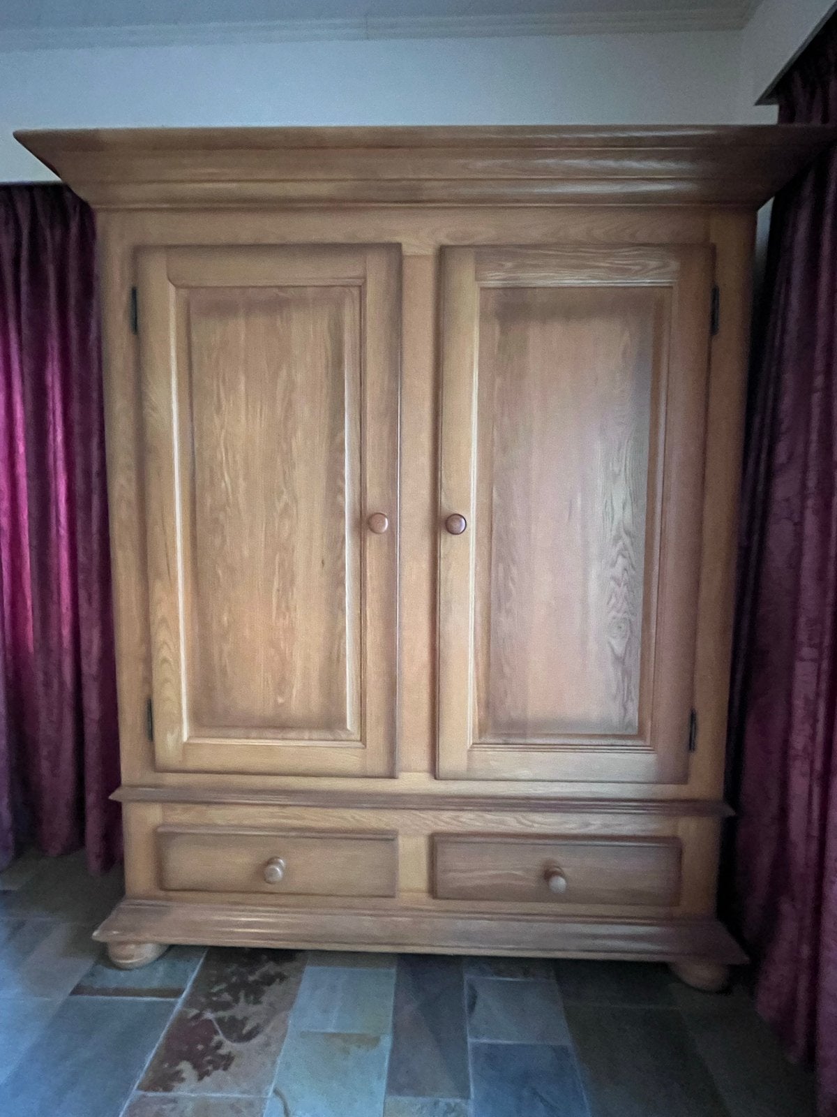 Eiken kast teab, Ophalen, Gebruikt, Met deur(en), 150 tot 200 cm