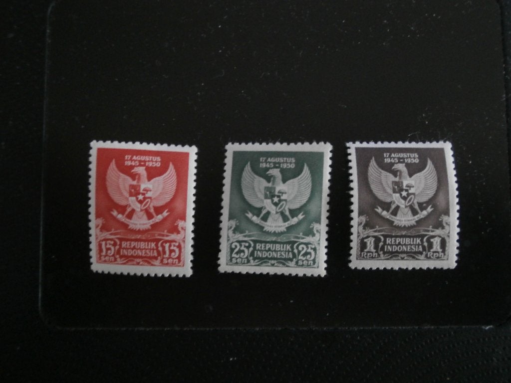 INDONESIE 1950; serie PROCLAMATIE REPUBLIEK, Verzenden, Postfris, Zuidoost-Azië