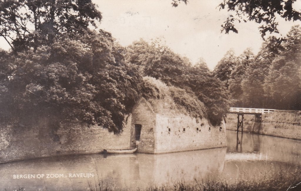 18580 Bergen op zoom Ravelijn Noord-Brabant gelopen 1960, Verzenden, 1940 tot 1960, Gelopen, Noord-Brabant