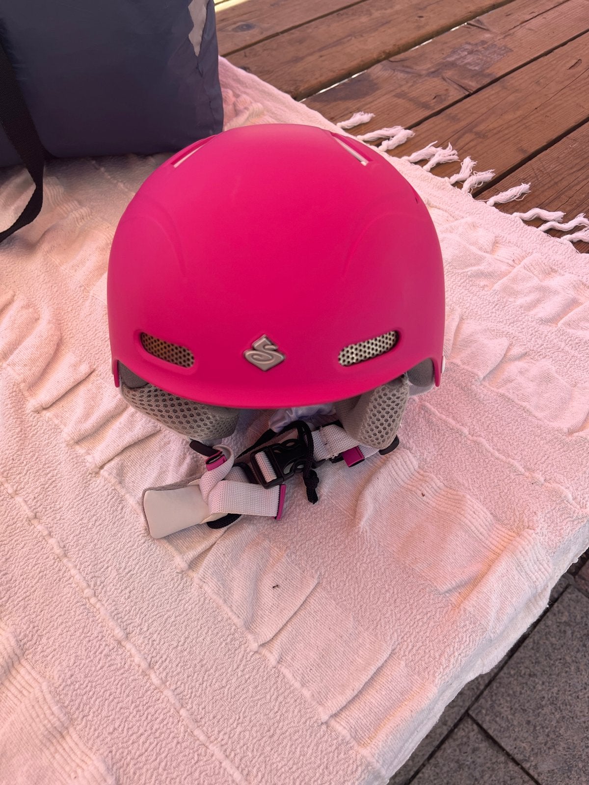 Sweet Protection Rambler skihelm roze met konijn, Verzenden, Zo goed als nieuw