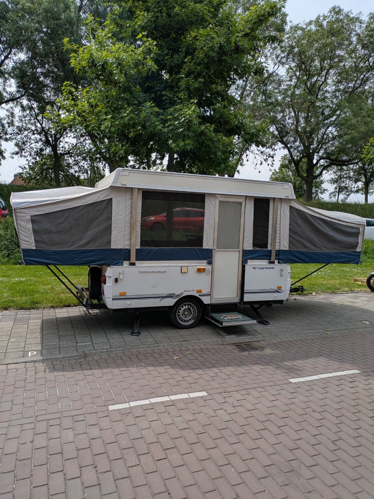 Fleetwood Santa Fe pop-up vouwwagen - 2010- met voortent!, Caravans en Kamperen, Ophalen