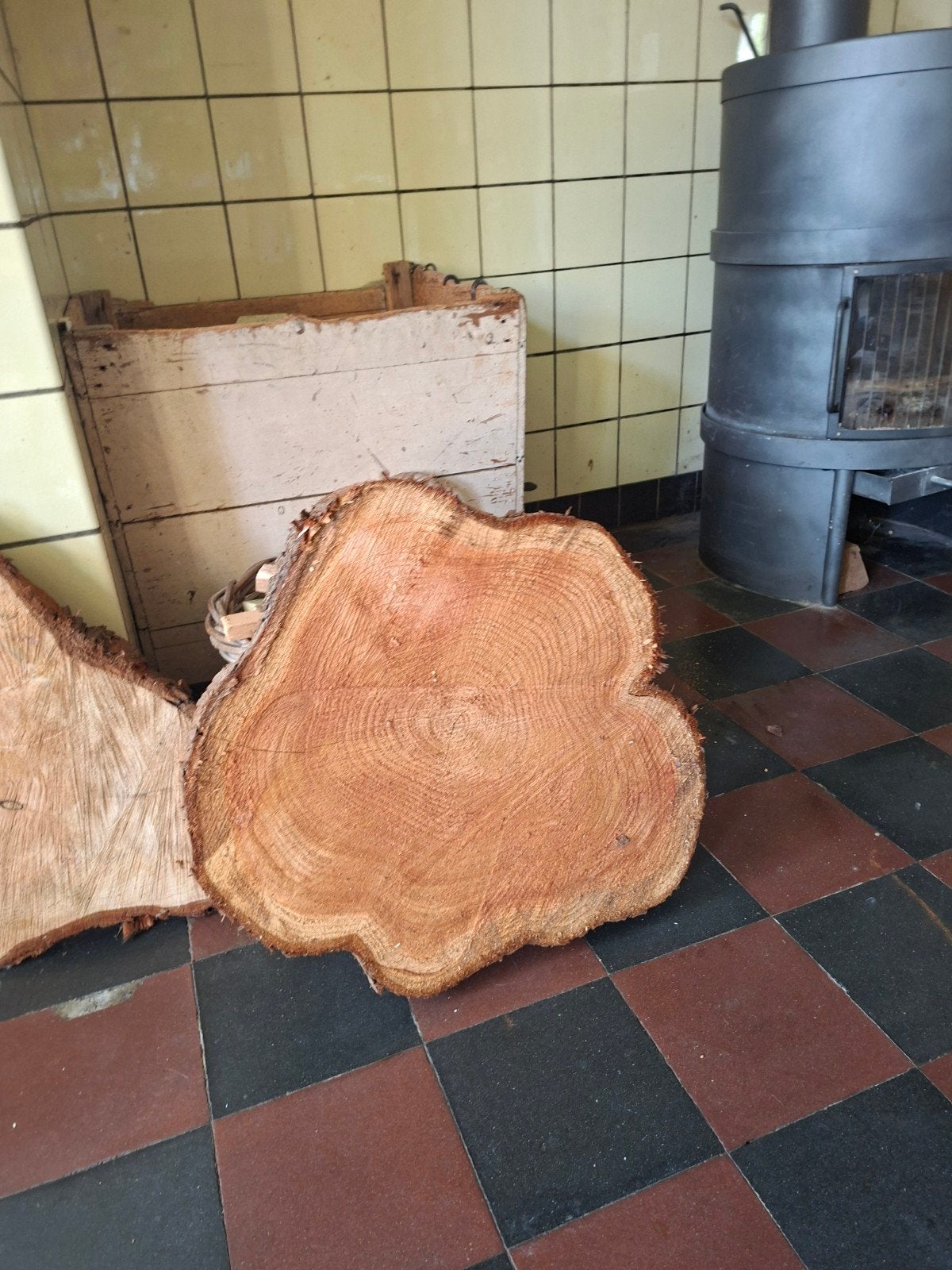 Mooie ceder boomschijven, Ophalen of Verzenden, Plank, 50 mm of meer, Minder dan 200 cm