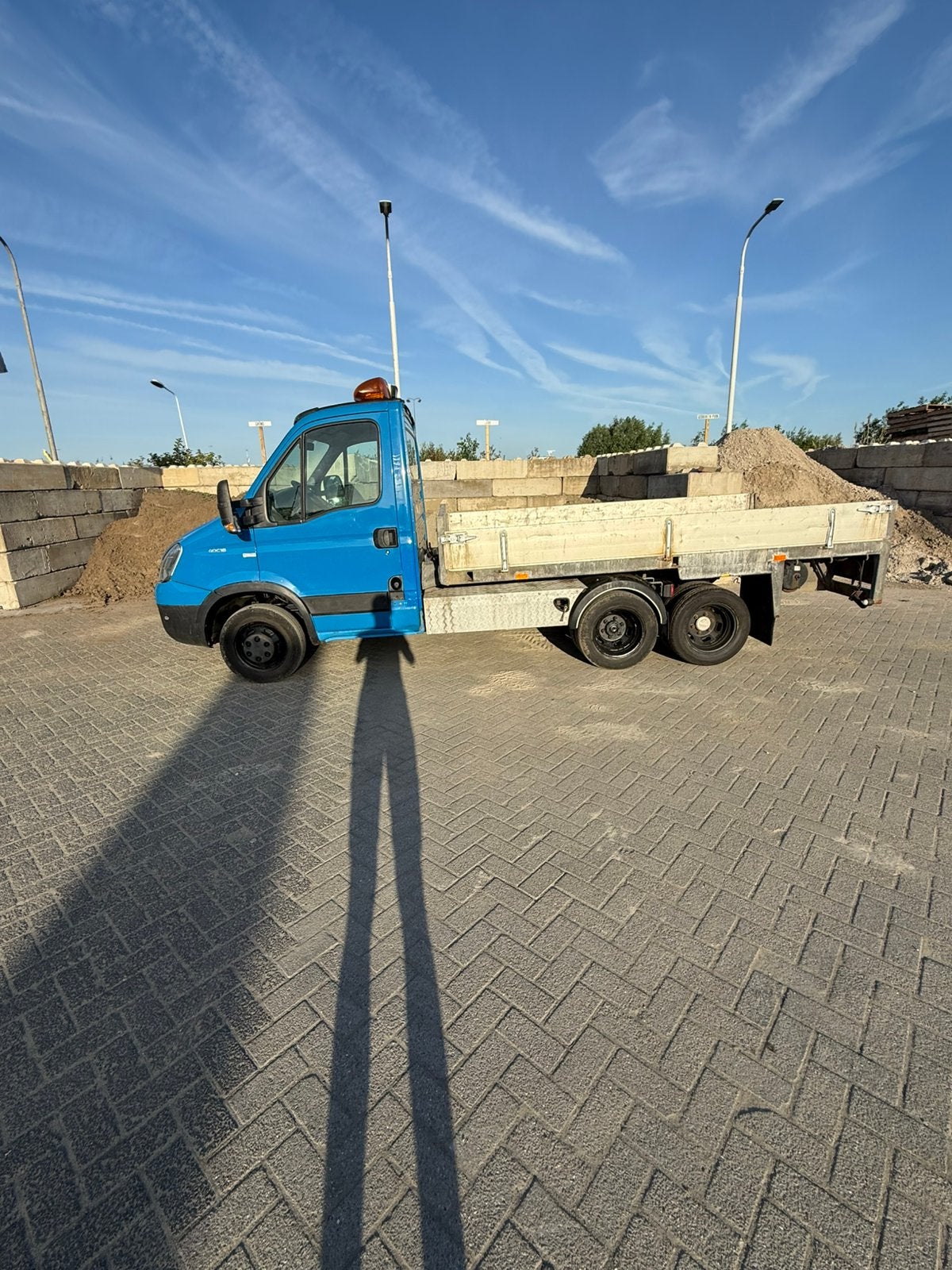 Unieke Iveco Daily 40C18D incl veldhuizen oplegger, Auto's, Bestelauto's, Zwart, 4 cilinders, Iveco, Blauw