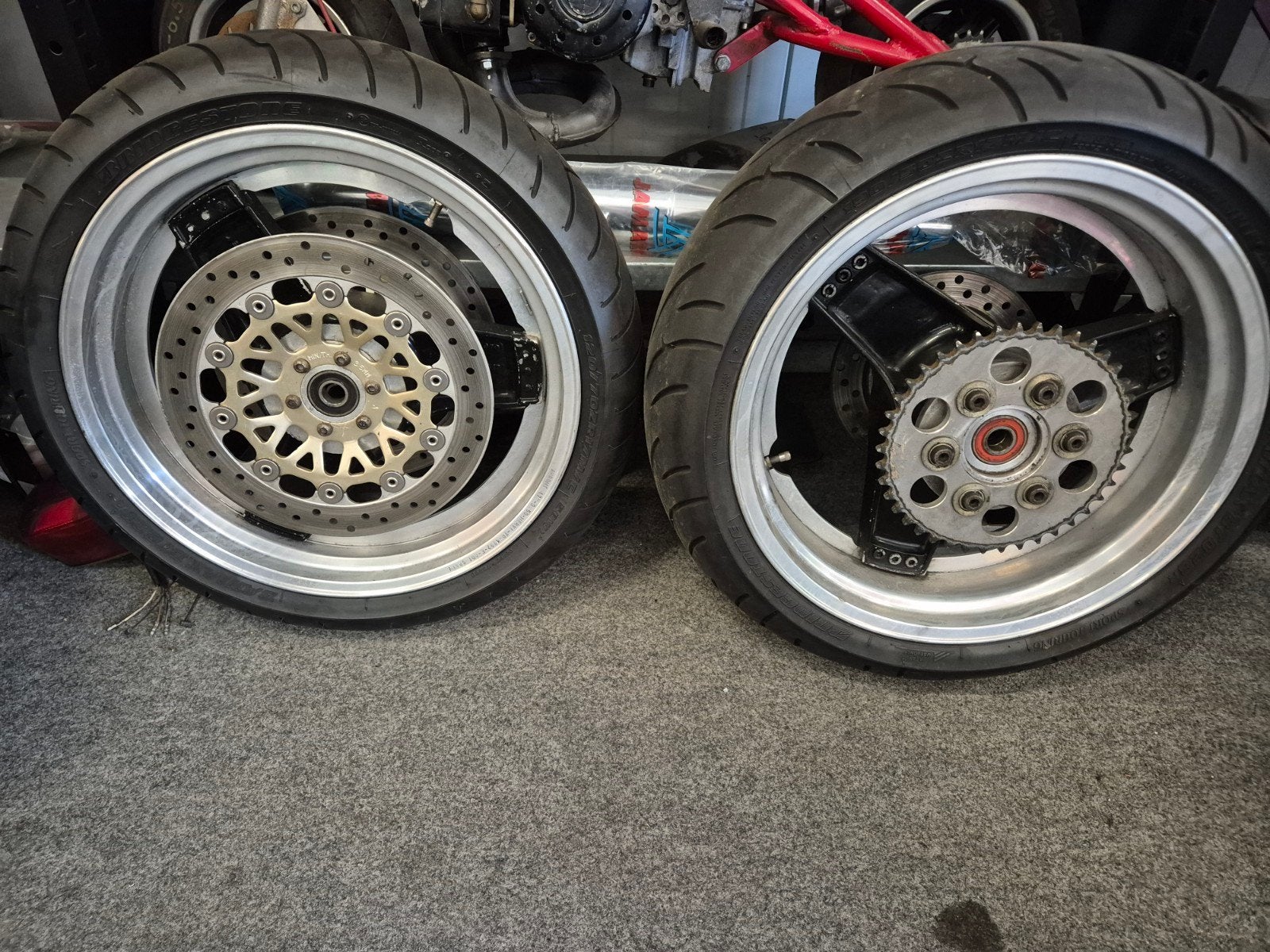 akront 17inch velgen set, Motoren, Ophalen, Gebruikt