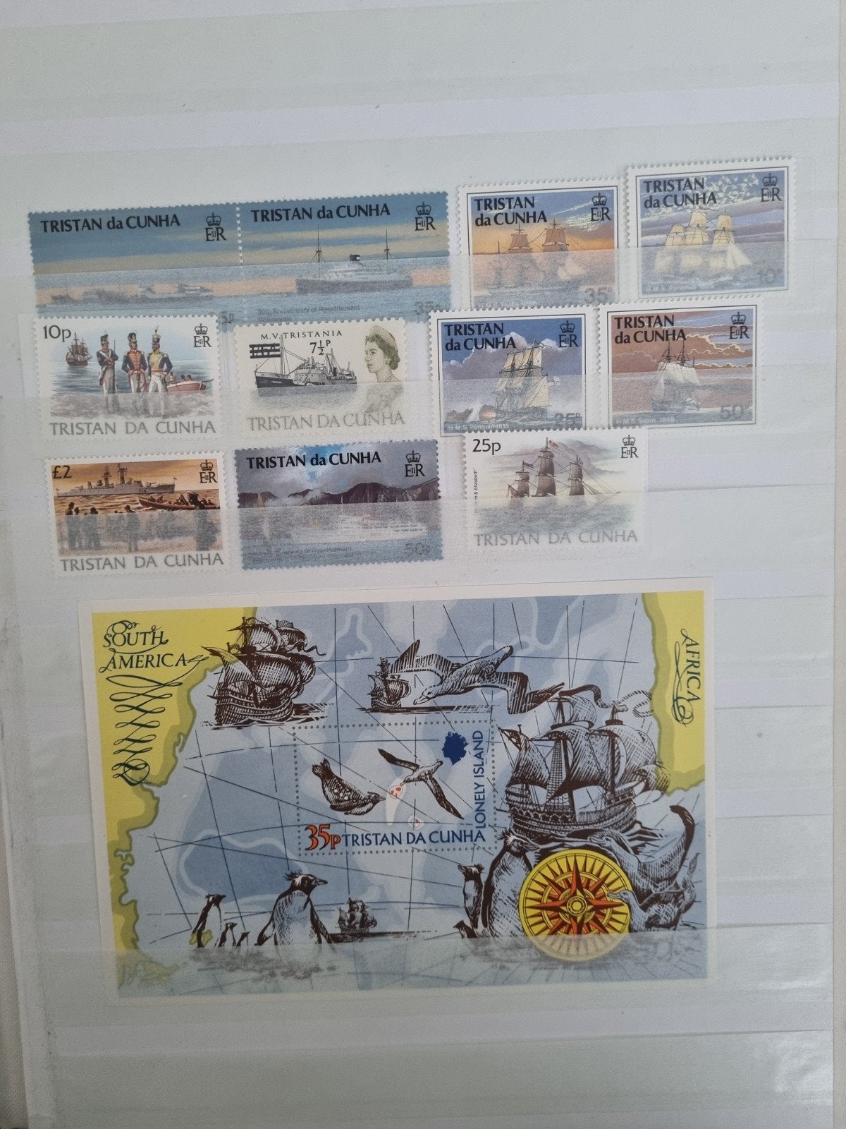 Tristan da Cunha postzegels - Schepen en Kaart, Postzegels en Munten, Ophalen of Verzenden