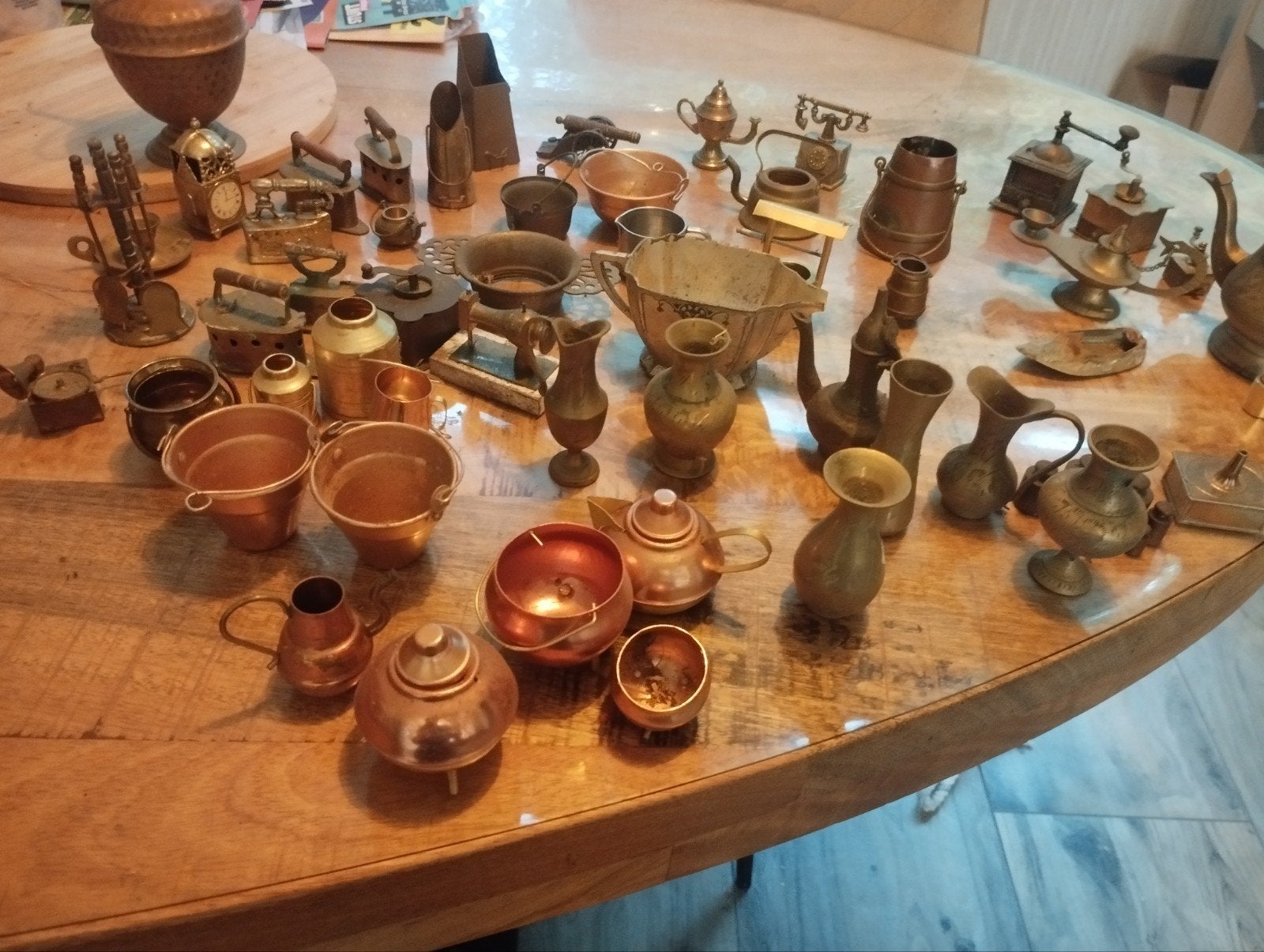 Miniaturen poppenhuis grote partij, Antiek en Kunst, Antiek | Koper en Brons, Ophalen of Verzenden