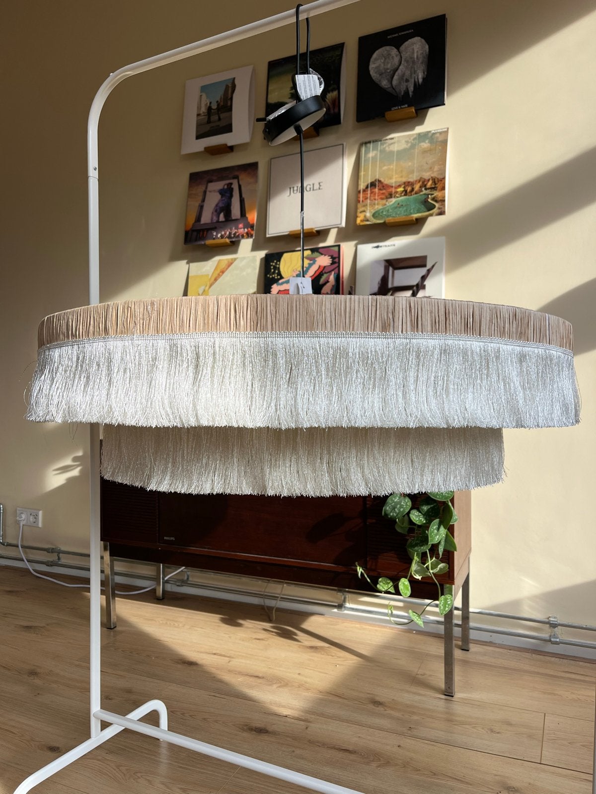 La Redoute Raffia Hanglamp met Franjes - Ø 86 cm, Ophalen, Nieuw, Natuurlijk materiaal