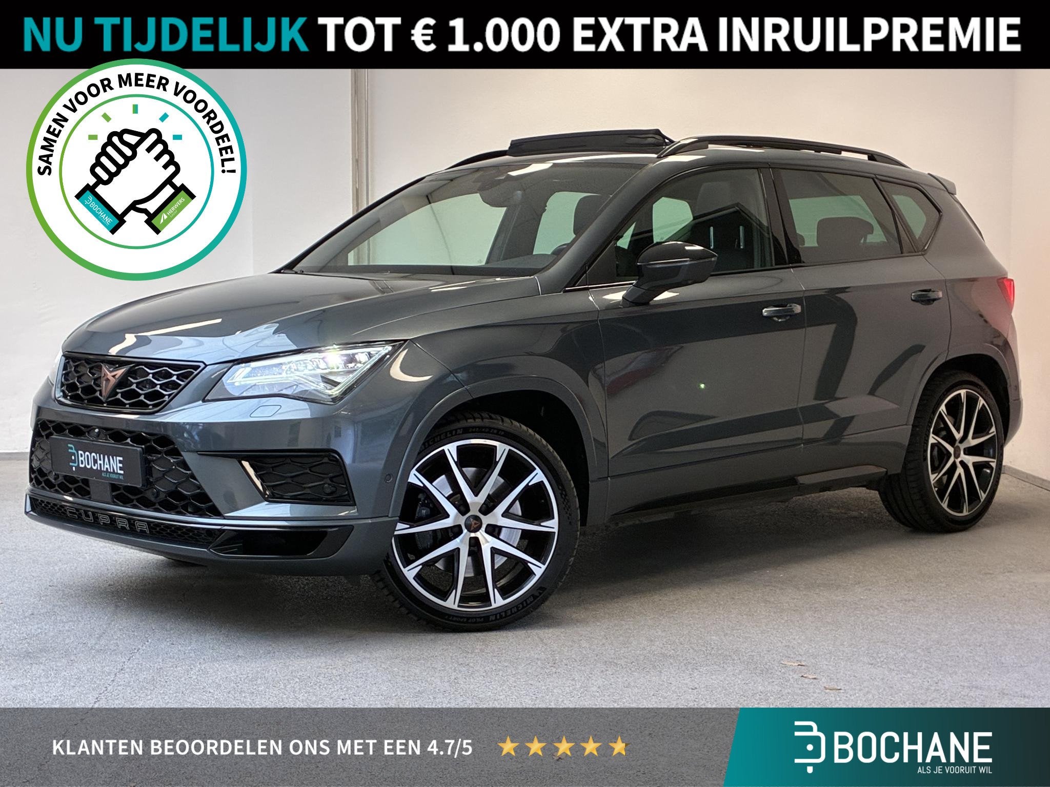 CUPRA Ateca 2.0 TSI 4DRIVE | TREKHAAK | SCHUIFDAK | BEATS AU, Auto's, Dealer onderhouden, Gebruikt, Euro 6, 4 cilinders