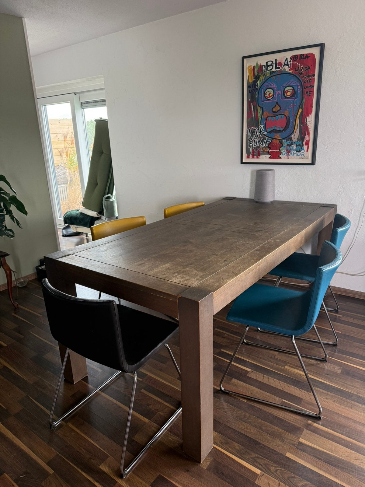 GRATIS OPHALEN: Eettafel zonder stoelen, Huis en Inrichting, Tafels | Eettafels, Ophalen, Gebruikt, 200 cm of meer, 50 tot 100 cm