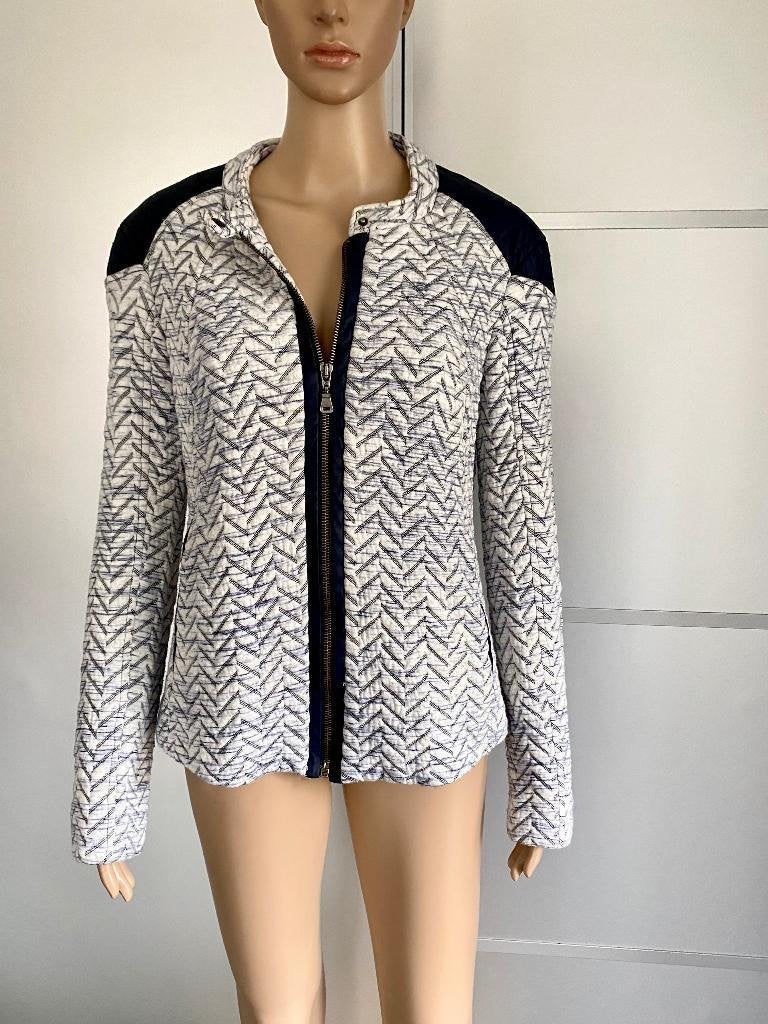 K11 Expresso maat 40=M vest jasje blazer colbert wit/d-blauw, Maat 38/40 (M), Ophalen of Verzenden, Zo goed als nieuw, Expresso
