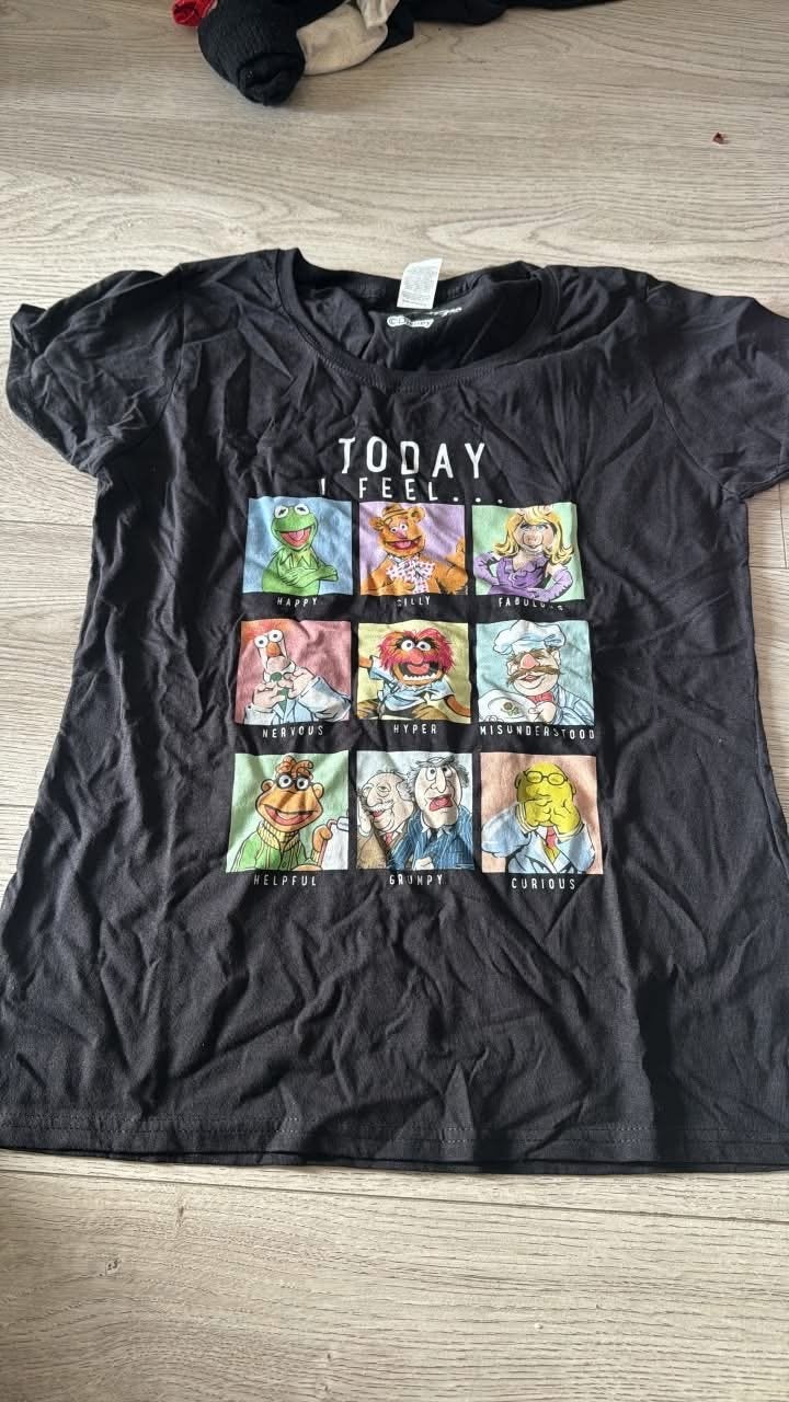 Zwart T-shirt met Muppets print - Maat M, Maat 38/40 (M), Verzenden, Zwart, Nieuw
