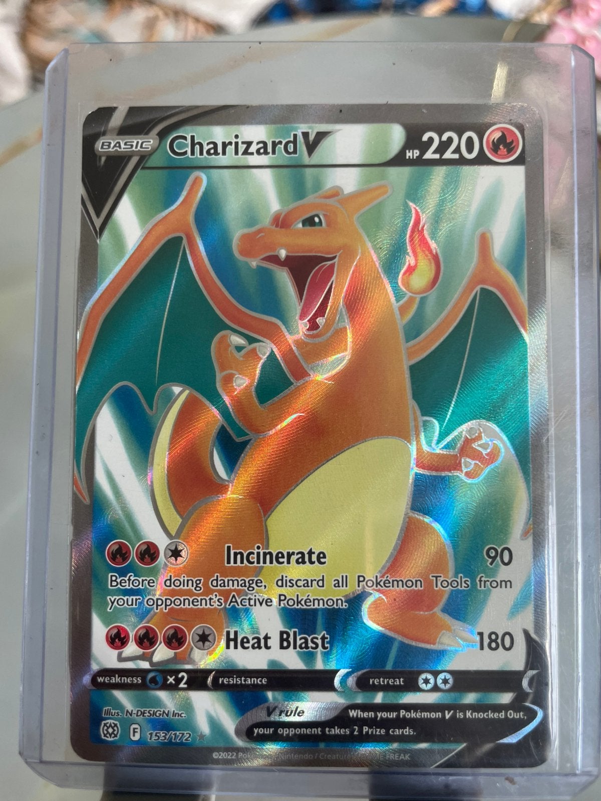 Charizard V (153/172), Ophalen, Zo goed als nieuw, Losse kaart, Foil