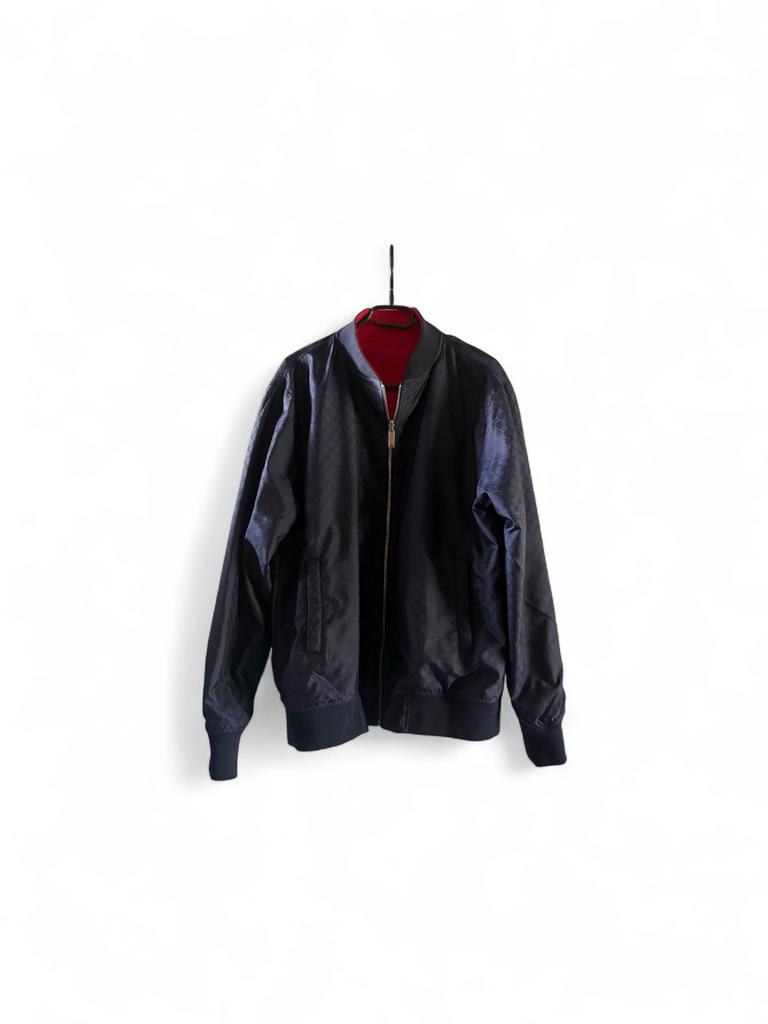 Gucci reversible jas zwart/rood maat M/L – origineel, Ophalen, Zo goed als nieuw, Maat 52/54 (L), Zwart