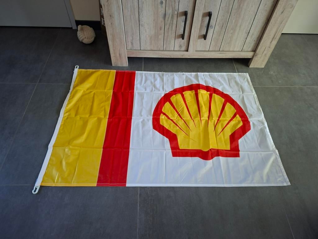 Shell vlag groot, Ophalen of Verzenden, Zo goed als nieuw, Reclamebord