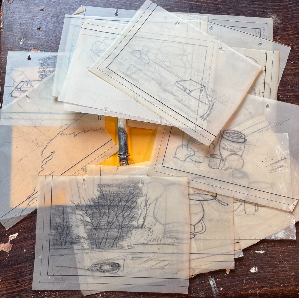 Map met schetsen ( Henk) Bies, Antiek en Kunst, Origineel werk, Nederlandse school, Ophalen of Verzenden, Tekening