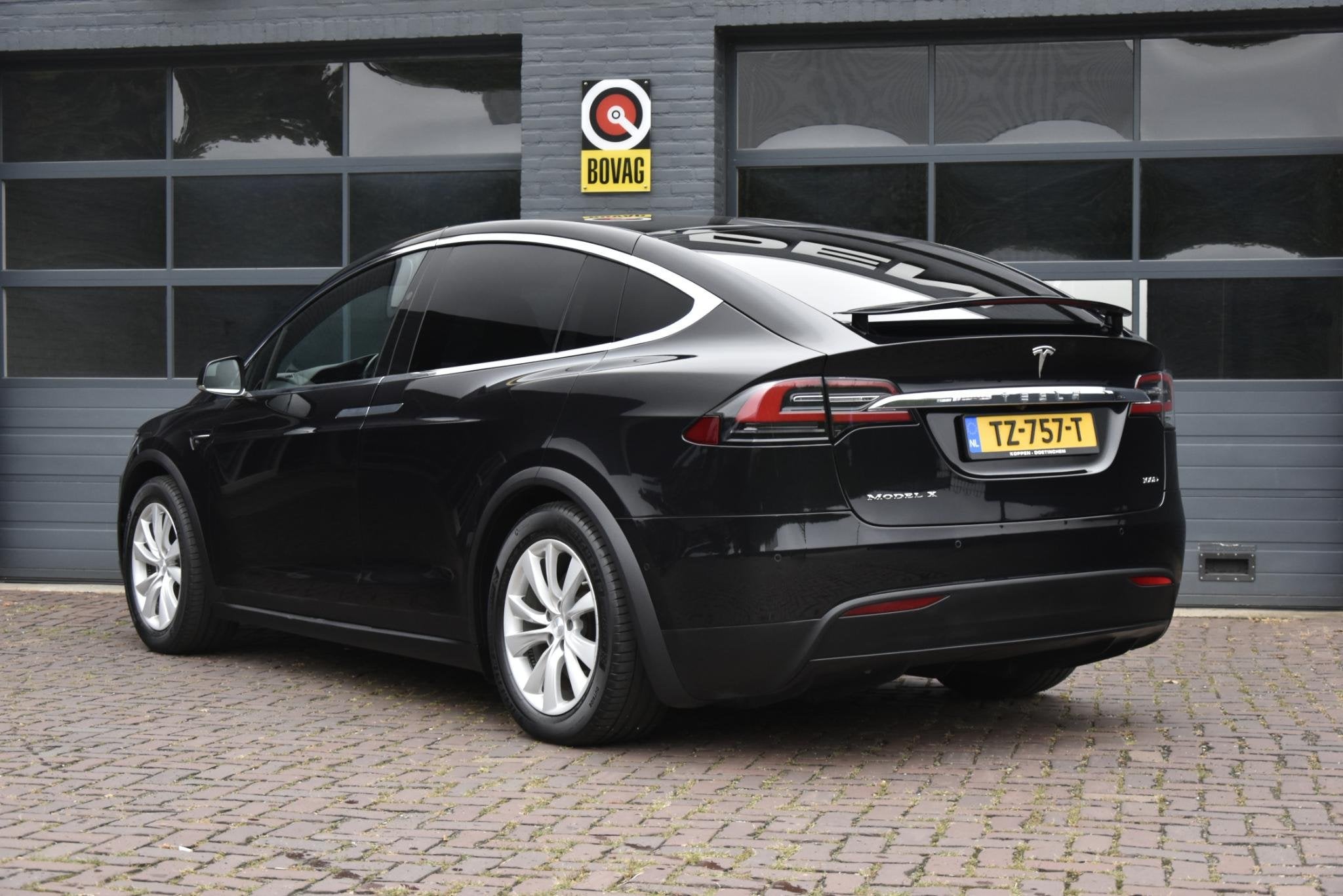 Tesla Model X 100D 7-pers. SOH 88,4 %, Auto's, Tesla, Gebruikt, 100 kWh, 7 stoelen, Zwart
