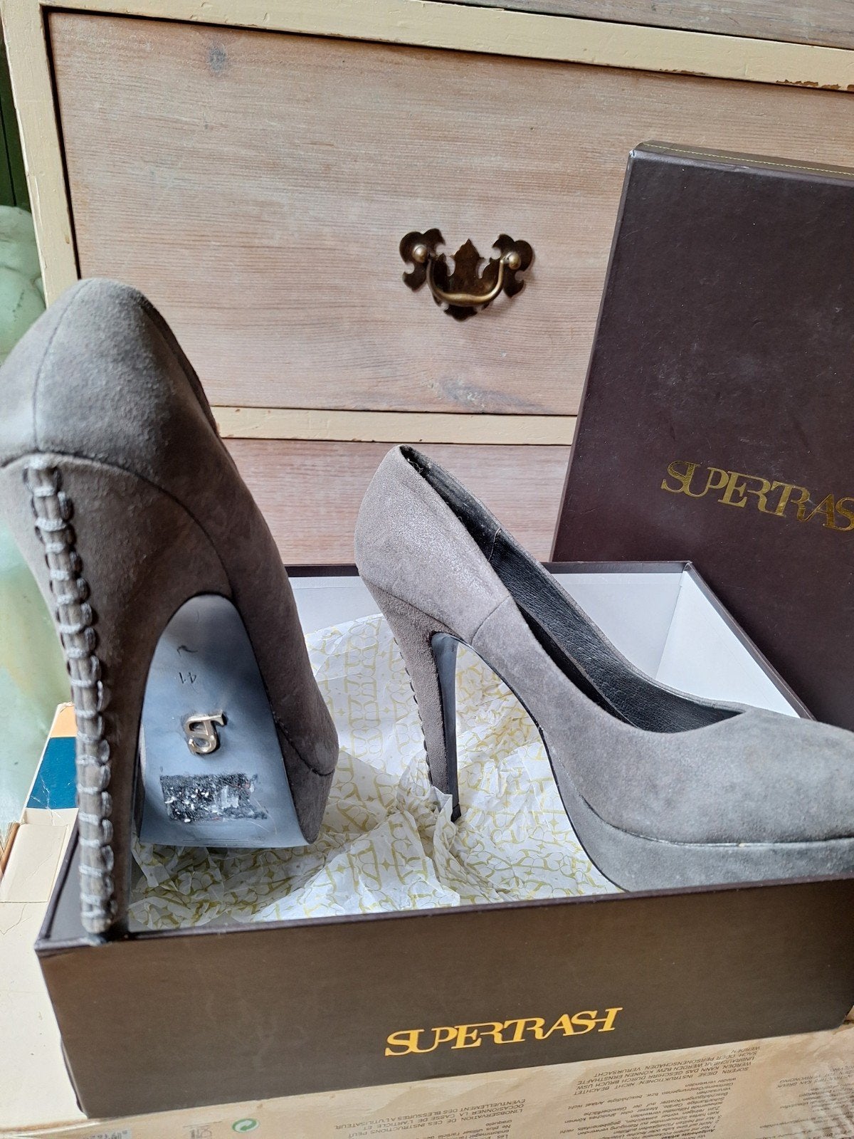 Supertrash hakken maat 41, Pumps, Supertrash, Ophalen of Verzenden, Grijs