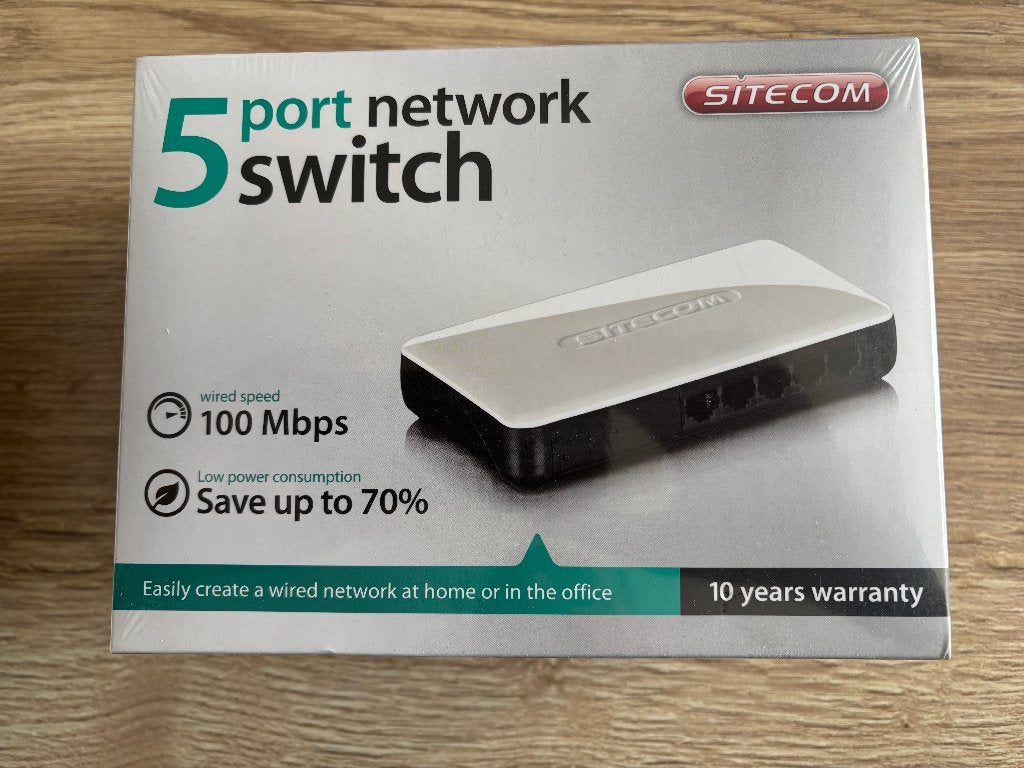 Sitecom 5 port Network Switch, Ophalen of Verzenden, Nieuw