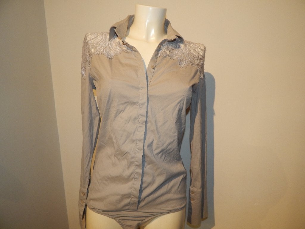 Patrizia Pepe body blouse bovenkant van kant voile It 44, Maat 38/40 (M), Verzenden, Zo goed als nieuw, Patrizia Pepe