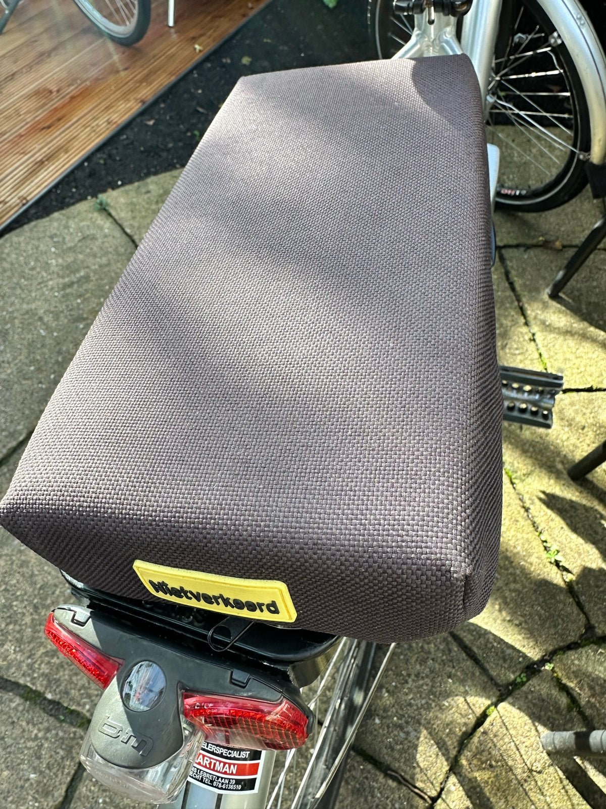NietVerkeerd fietszitje/kussen voor bagagedrager, Ophalen of Verzenden, Gebruikt