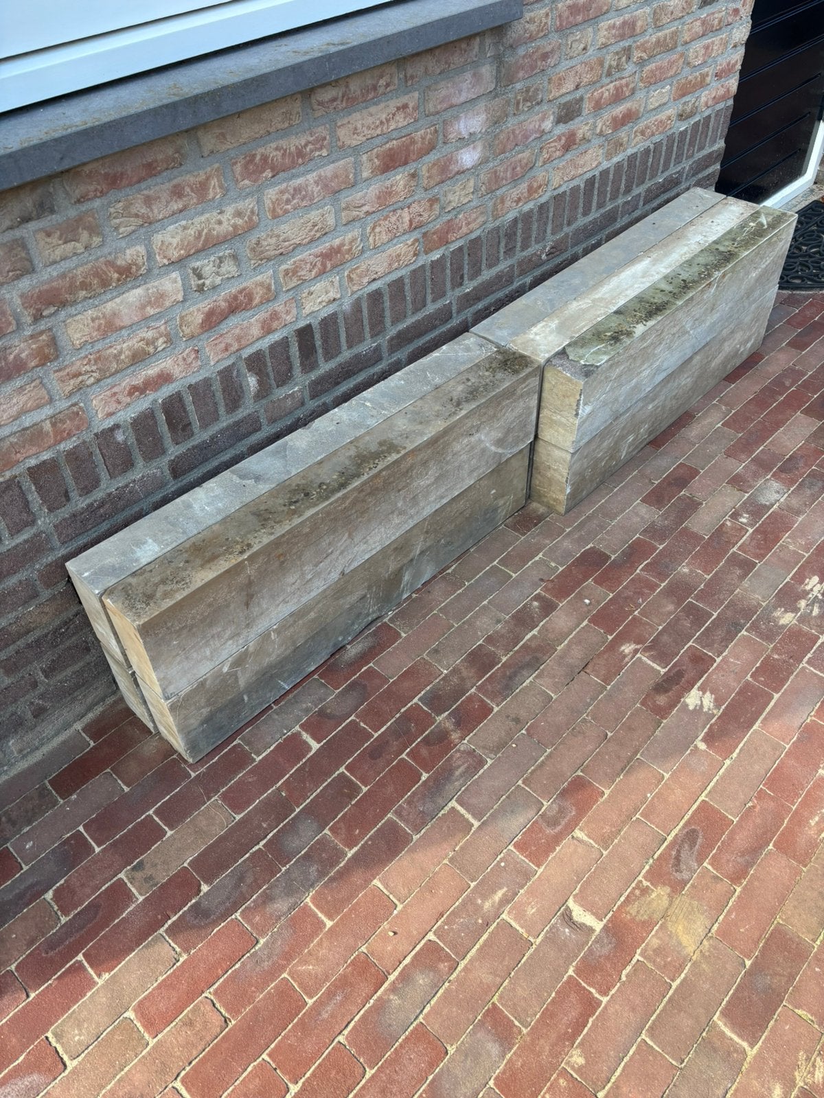 Opsluitband 100x20x10cm (14 stuks) prijs per stuk, Tuin en Terras, Ophalen, Gebruikt, 100 tot 200 cm, Natuursteen