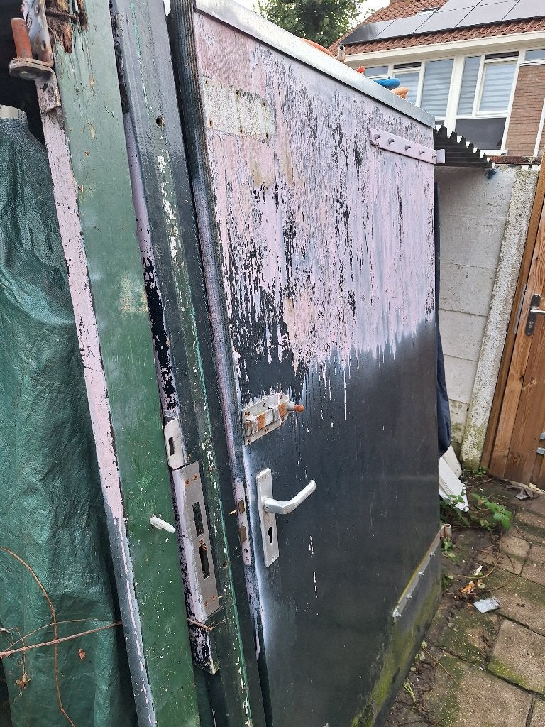 Poort  Watervaste multiplex (Dikte 4 cm), Ophalen, Gebruikt, 150 tot 200 cm, Draaipoort
