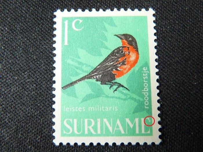 plaatfout suriname 439 , ongebruikt., Postzegels en Munten, Postzegels | Suriname, Verzenden, Postfris