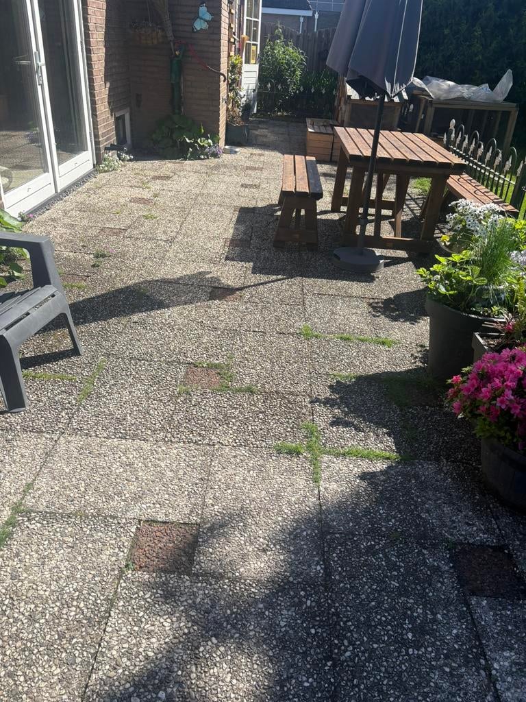 Gratis grindtegels 130m2, Ophalen, Gebruikt, 10 m² of meer, Beton