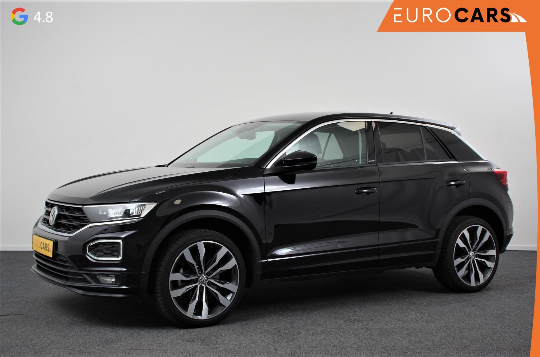 Volkswagen T-Roc 1.5 TSI 150pk DSG R-Line United Navigatie C, Auto's, Volkswagen, Stof, 4 cilinders, 150 pk, Zwart