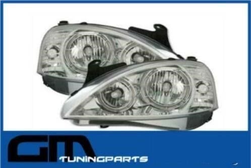 # Angel eyes koplampen opel corsa C # chrome uitvoering, -, -, Opel, Nieuw