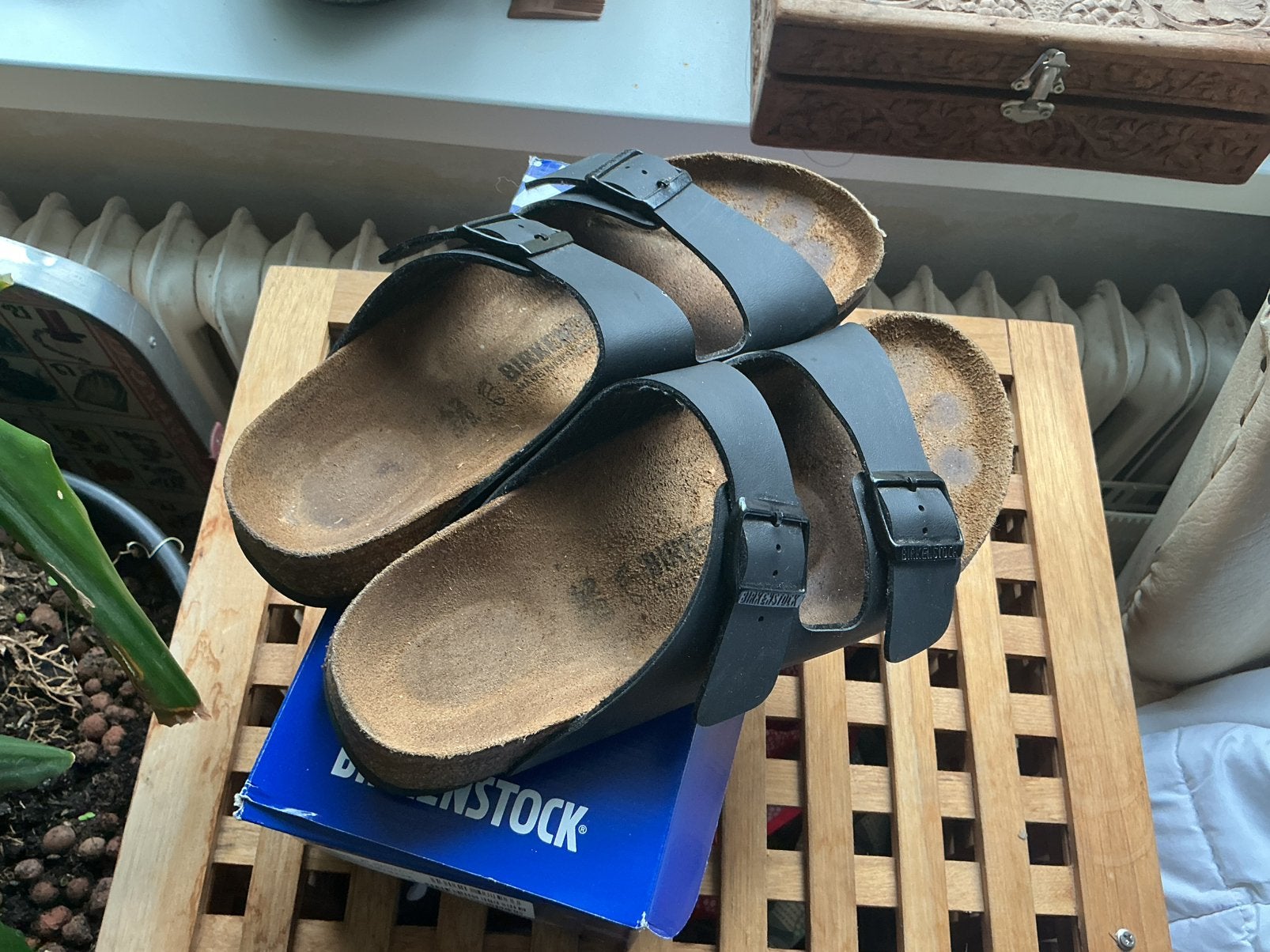 Zwart leren Birkenstock Arizona, 42, Ophalen of Verzenden, Zo goed als nieuw, Zwart