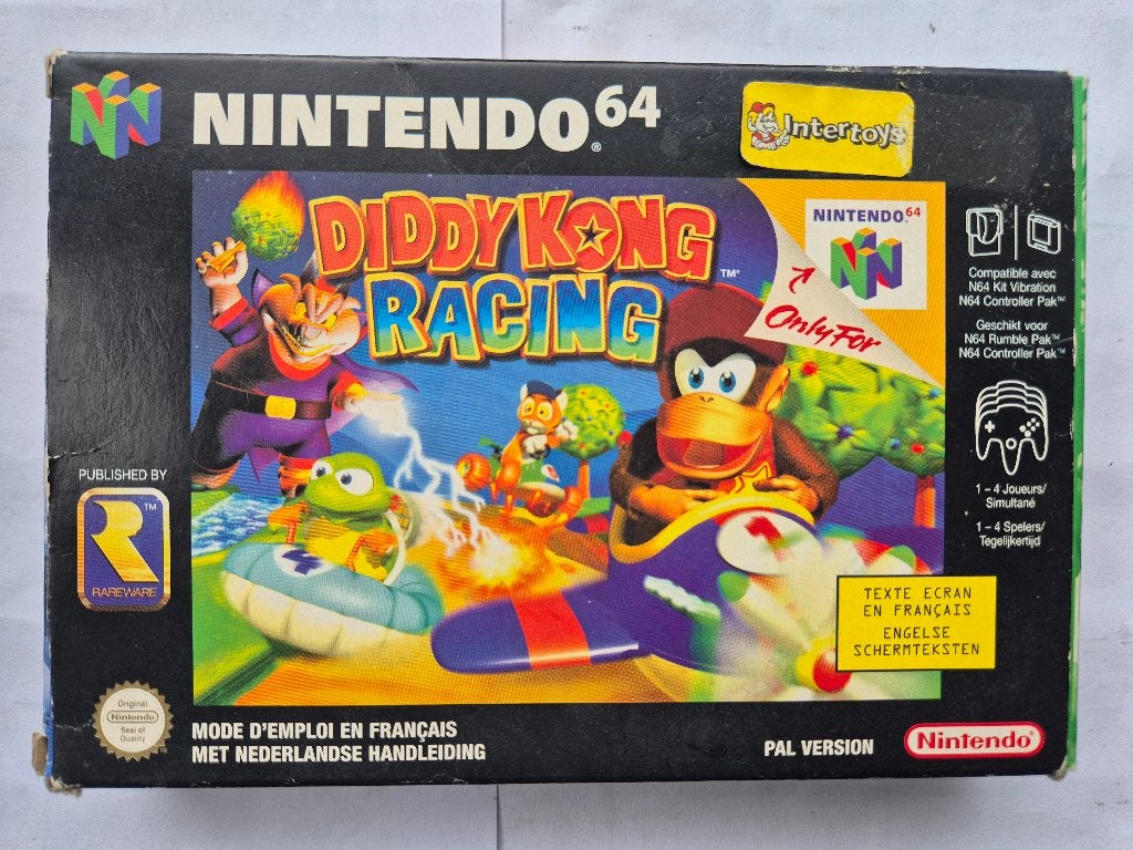 DIDDY KONG racing, Spelcomputers en Games, Gebruikt, 1 speler, Racen en Vliegen, Ophalen of Verzenden