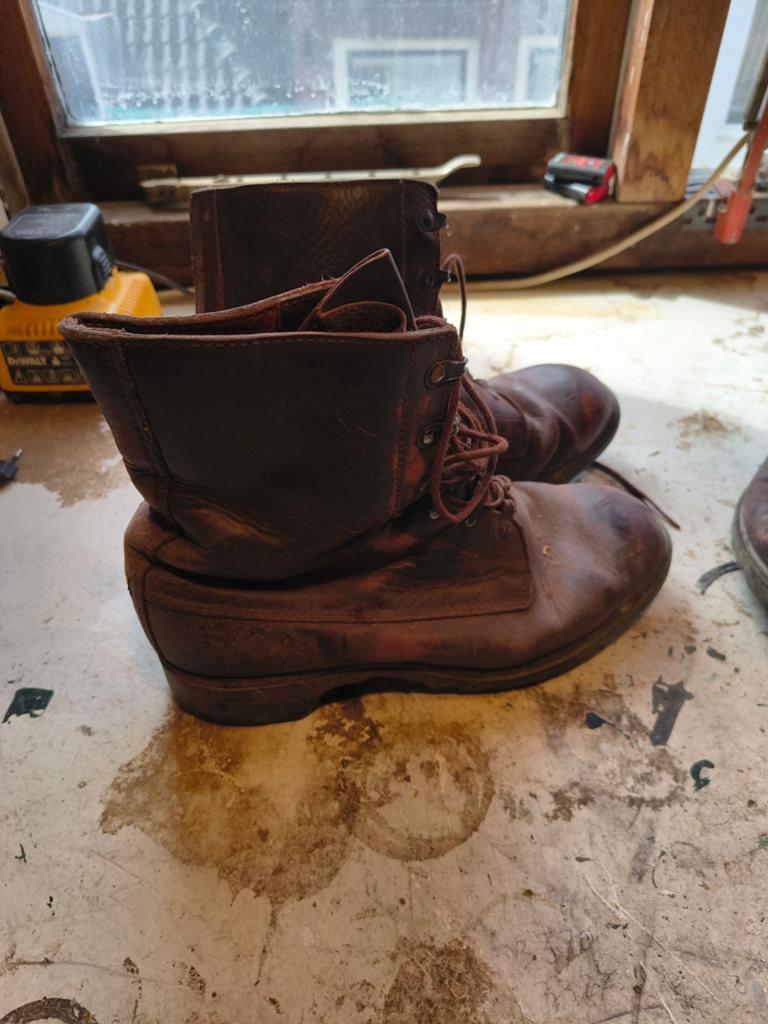 Vintage bruine legerkistjes maat 43, Ophalen, Landmacht, Nederland