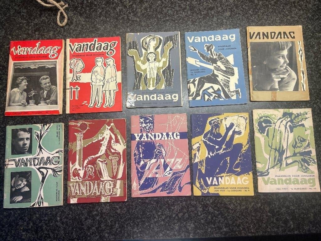 Zeldzame 1e jrg tijdschrift Vandaag ‘58-59, Verzamelen, Ophalen of Verzenden, 1940 tot 1960, Nederland, Tijdschrift