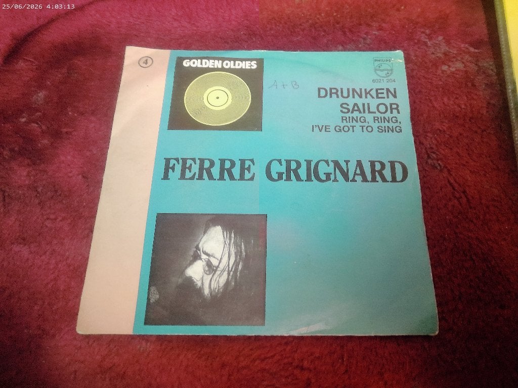 Ferre Grignard - Drunken Sailor / ring Ring  OLDIES, Gebruikt, 7 inch, Single, Ophalen of Verzenden