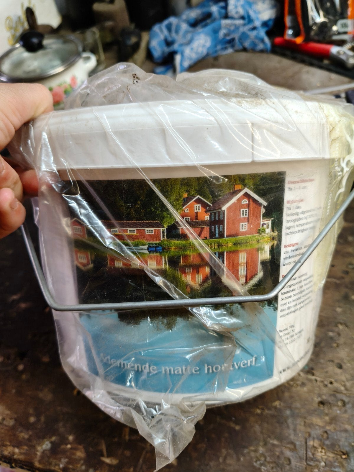 Norrland Moose farm houtverf wit 2 liter ongeopend, Ophalen of Verzenden