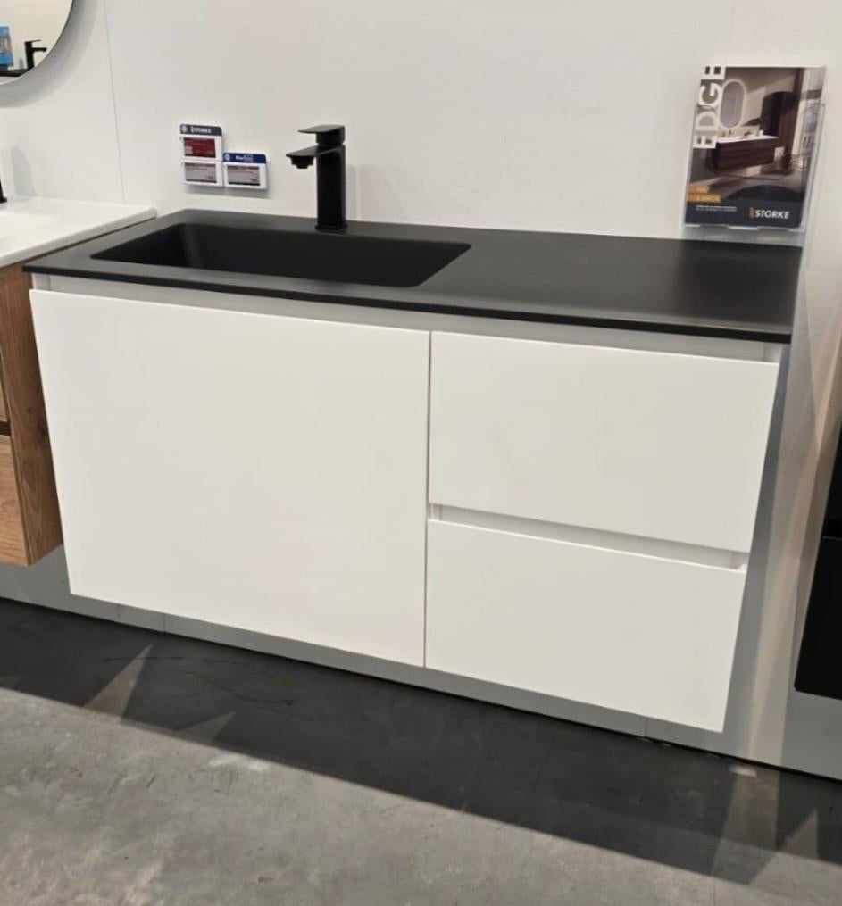Nieuwe Storke Scuro wastafel met Edge onderkast 100x46, Huis en Inrichting, Badkamer | Badkamermeubels, Ophalen, 100 tot 150 cm