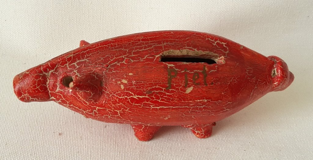 keramiek varken /Spaarpotvarken / Piggy bank/, Verzenden, Gebruikt, Steen, Aardewerk of Keramiek, Dier
