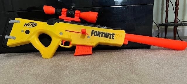 Nerf Fortnite Sniper Blaster - Geel en Oranje, Ophalen of Verzenden, Zo goed als nieuw, Jongen of Meisje