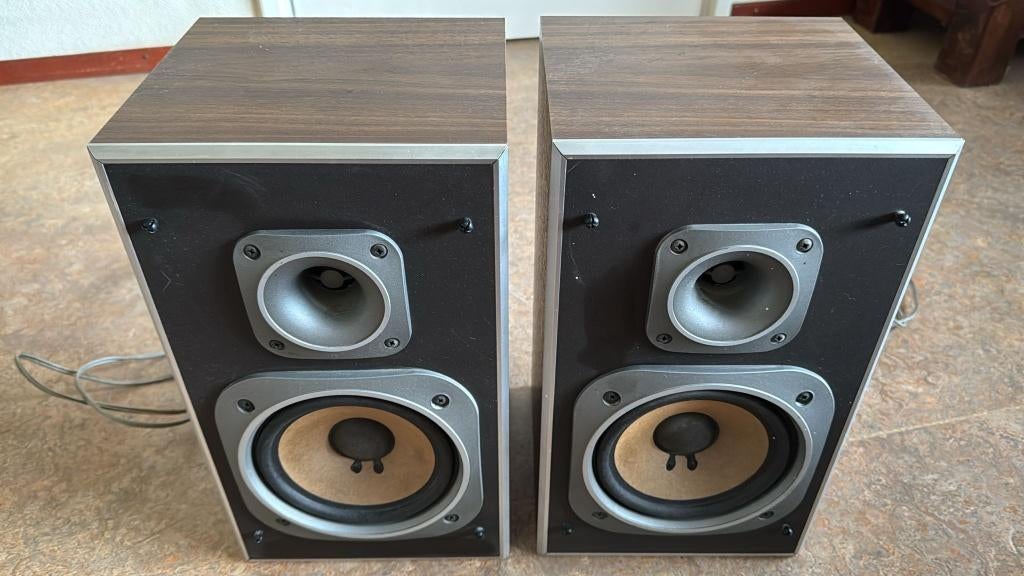 Set Vintage Jamo luidsprekers, Ophalen, Gebruikt, Minder dan 60 watt, Front, Rear of Stereo speakers