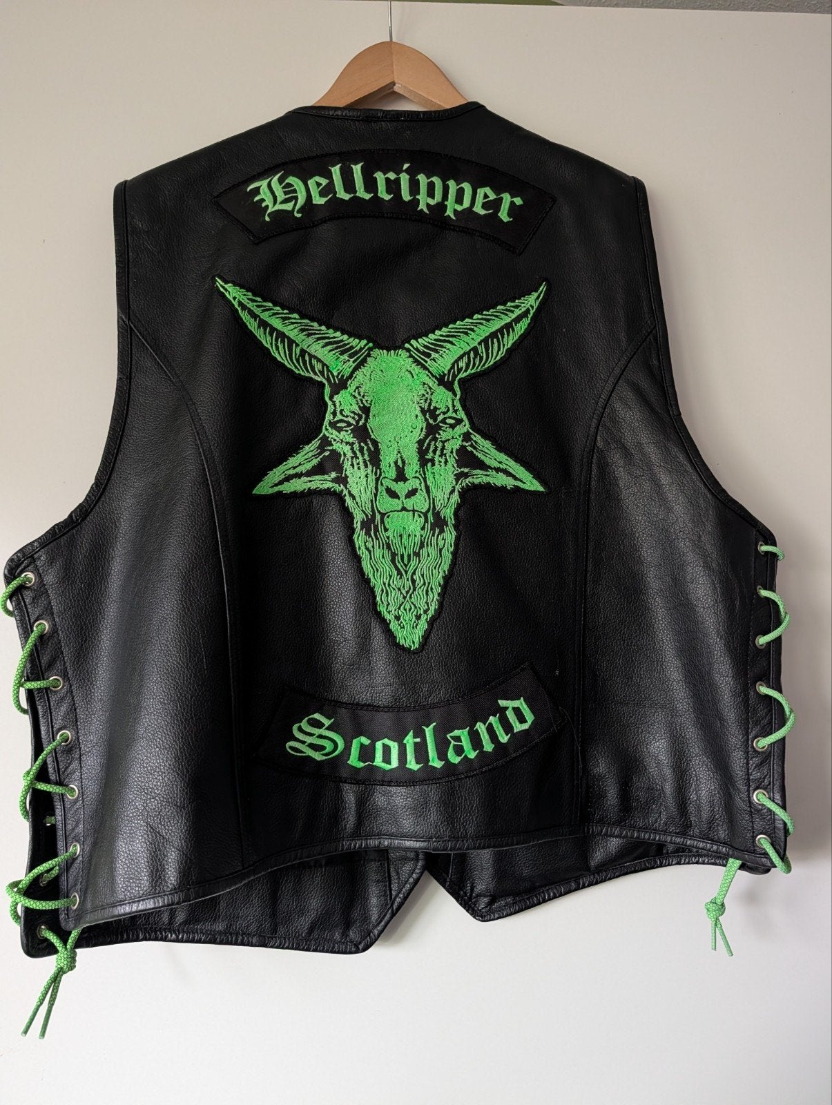 Leren vest met Hellripper patches - Maat XXL, Ophalen of Verzenden, Zo goed als nieuw, Hale15 Clothes