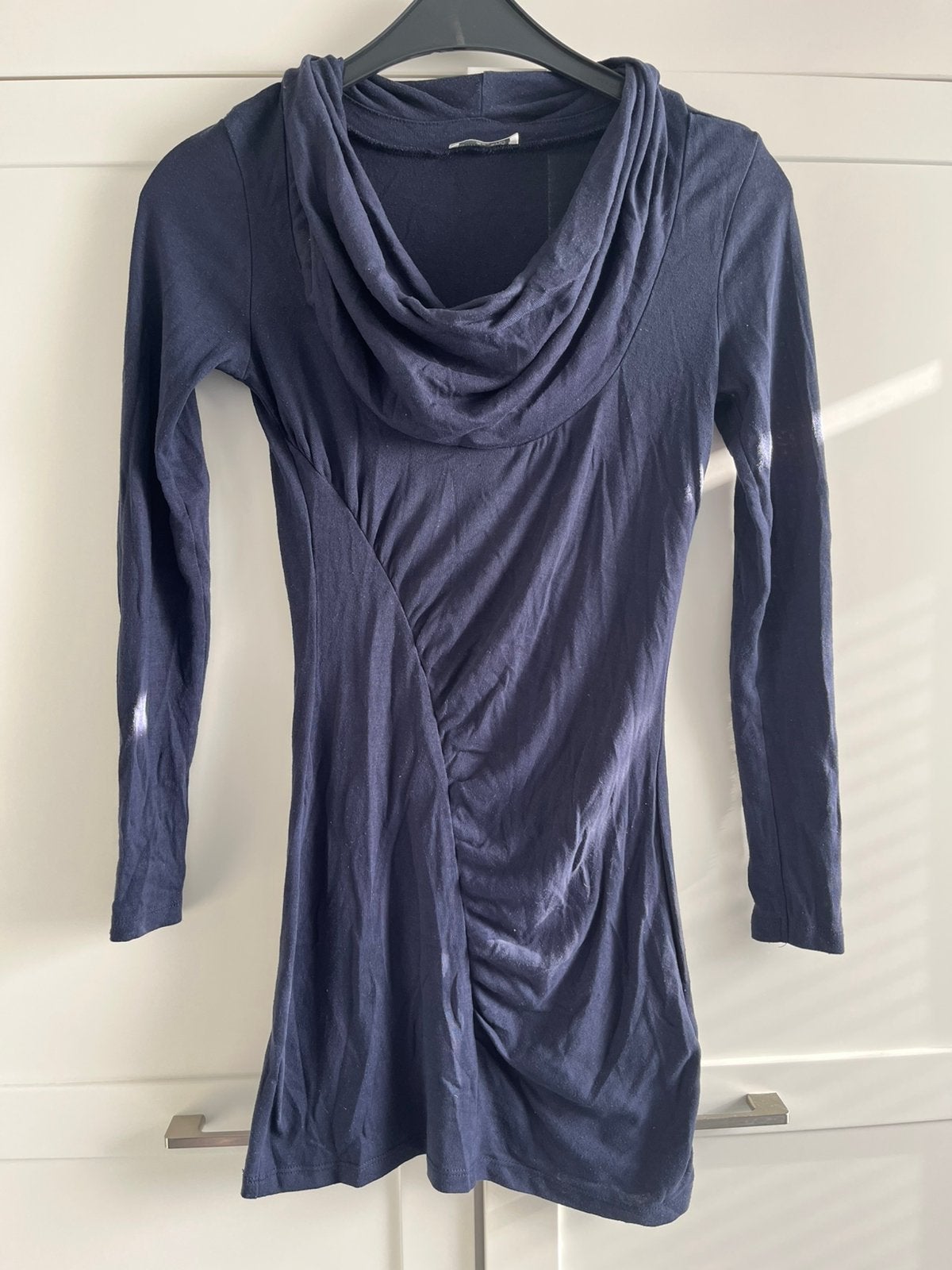 Sutherland tuniek XXS navy watervalhals shirt lange mouw, Blauw, Ophalen of Verzenden, Zo goed als nieuw, Lange mouw