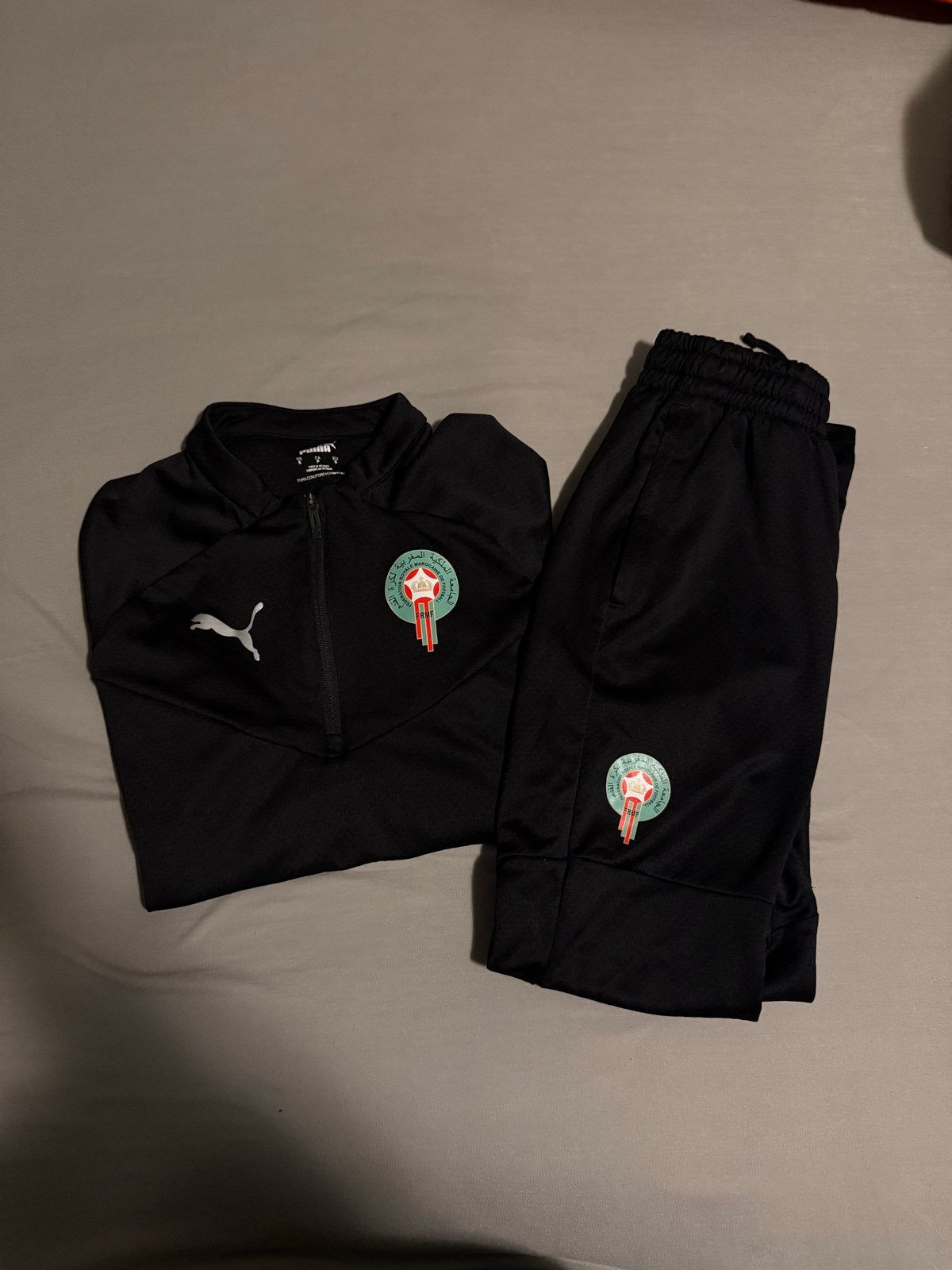 Puma Marokko Trainingspak - Zwart (Maat S), Kleding | Heren, Zwart, Ophalen of Verzenden, Zo goed als nieuw, Voetbal